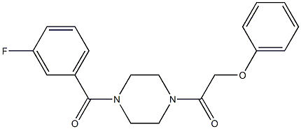 1-(3-fluorobenzoyl)-4-(phenoxyacetyl)piperazine Structure