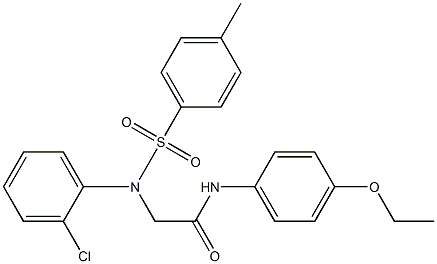 2-{2-chloro[(4-methylphenyl)sulfonyl]anilino}-N-(4-ethoxyphenyl)acetamide,,结构式