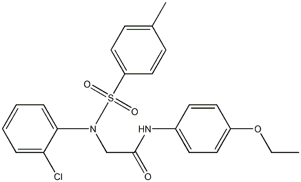 2-{2-chloro[(4-methylphenyl)sulfonyl]anilino}-N-(4-ethoxyphenyl)acetamide 化学構造式