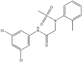 N-(3,5-dichlorophenyl)-2-[2-methyl(methylsulfonyl)anilino]acetamide 化学構造式