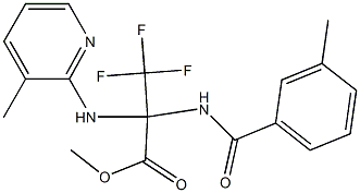 methyl 3,3,3-trifluoro-2-[(3-methylbenzoyl)amino]-2-[(3-methyl-2-pyridinyl)amino]propanoate Structure