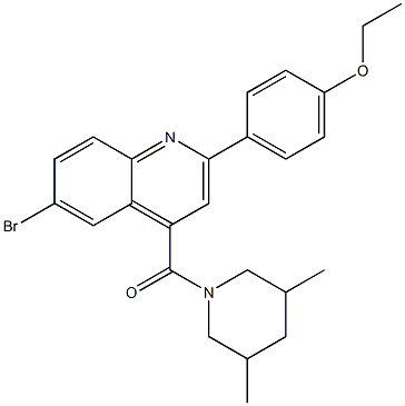 6-bromo-4-[(3,5-dimethyl-1-piperidinyl)carbonyl]-2-(4-ethoxyphenyl)quinoline