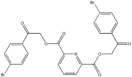 bis[2-(4-bromophenyl)-2-oxoethyl] 2,6-pyridinedicarboxylate Structure