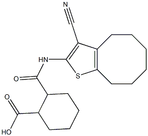 2-{[(3-cyano-4,5,6,7,8,9-hexahydrocycloocta[b]thiophen-2-yl)amino]carbonyl}cyclohexanecarboxylic acid