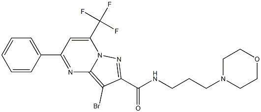 3-bromo-N-[3-(4-morpholinyl)propyl]-5-phenyl-7-(trifluoromethyl)pyrazolo[1,5-a]pyrimidine-2-carboxamide Structure