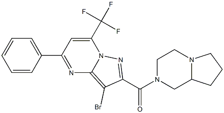 3-bromo-2-(hexahydropyrrolo[1,2-a]pyrazin-2(1H)-ylcarbonyl)-5-phenyl-7-(trifluoromethyl)pyrazolo[1,5-a]pyrimidine