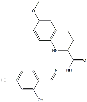 N'-(2,4-dihydroxybenzylidene)-2-(4-methoxyanilino)butanohydrazide