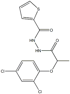 N'-{2-[(2,4-dichlorophenyl)oxy]propanoyl}thiophene-2-carbohydrazide Structure