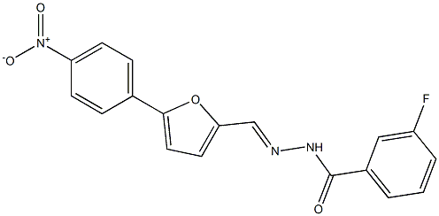 3-fluoro-N'-[(5-{4-nitrophenyl}-2-furyl)methylene]benzohydrazide