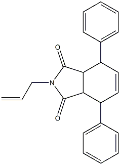2-allyl-4,7-diphenyl-3a,4,7,7a-tetrahydro-1H-isoindole-1,3(2H)-dione Structure