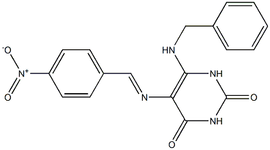  6-(benzylamino)-5-({4-nitrobenzylidene}amino)-2,4(1H,3H)-pyrimidinedione