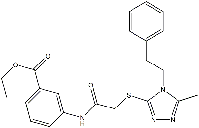 ethyl 3-[({[5-methyl-4-(2-phenylethyl)-4H-1,2,4-triazol-3-yl]sulfanyl}acetyl)amino]benzoate|