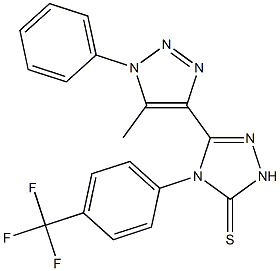 5-(5-methyl-1-phenyl-1H-1,2,3-triazol-4-yl)-4-[4-(trifluoromethyl)phenyl]-2,4-dihydro-3H-1,2,4-triazole-3-thione Structure