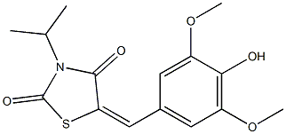 5-(4-hydroxy-3,5-dimethoxybenzylidene)-3-isopropyl-1,3-thiazolidine-2,4-dione,,结构式