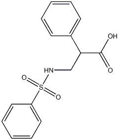 3-phenyl-N-(phenylsulfonyl)-beta-alanine Structure