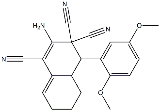 2-amino-4-(2,5-dimethoxyphenyl)-4a,5,6,7-tetrahydro-1,3,3(4H)-naphthalenetricarbonitrile