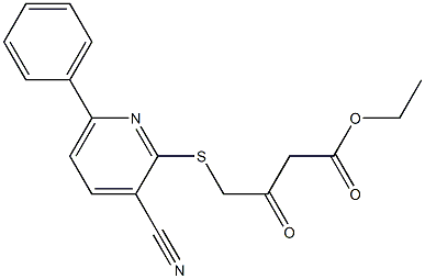 ethyl 4-[(3-cyano-6-phenyl-2-pyridinyl)sulfanyl]-3-oxobutanoate Structure