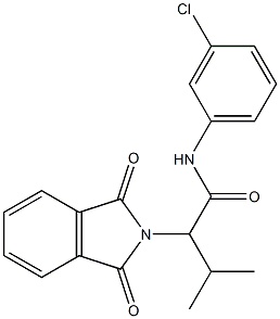 N-(3-chlorophenyl)-2-(1,3-dioxo-1,3-dihydro-2H-isoindol-2-yl)-3-methylbutanamide Struktur
