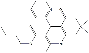  butyl 2,7,7-trimethyl-5-oxo-4-(2-pyridinyl)-1,4,5,6,7,8-hexahydro-3-quinolinecarboxylate