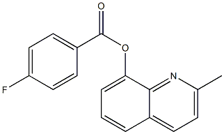 2-methyl-8-quinolinyl 4-fluorobenzoate 化学構造式