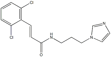 3-(2,6-dichlorophenyl)-N-[3-(1H-imidazol-1-yl)propyl]acrylamide,,结构式