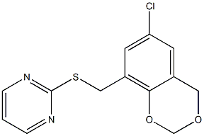 (6-chloro-4H-1,3-benzodioxin-8-yl)methyl 2-pyrimidinyl sulfide