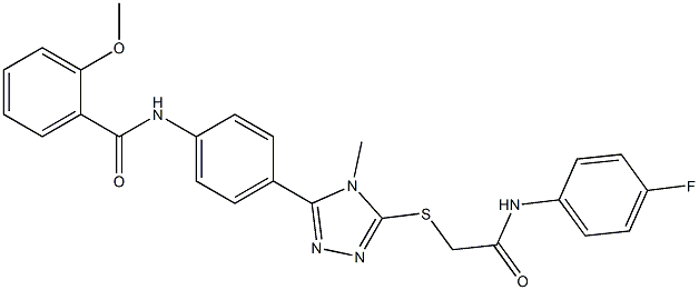  N-[4-(5-{[2-(4-fluoroanilino)-2-oxoethyl]sulfanyl}-4-methyl-4H-1,2,4-triazol-3-yl)phenyl]-2-methoxybenzamide