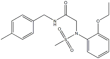 2-[2-ethoxy(methylsulfonyl)anilino]-N-(4-methylbenzyl)acetamide Structure