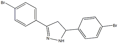 3,5-bis(4-bromophenyl)-4,5-dihydro-1H-pyrazole 结构式