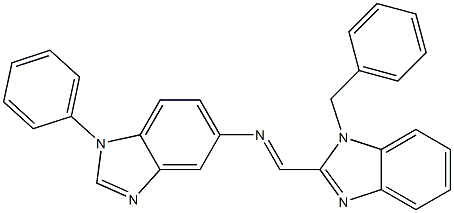 N-[(1-benzyl-1H-benzimidazol-2-yl)methylene]-N-(1-phenyl-1H-benzimidazol-5-yl)amine Structure