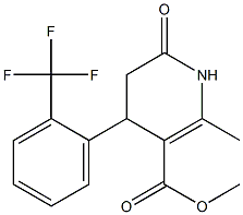 methyl 2-methyl-6-oxo-4-[2-(trifluoromethyl)phenyl]-1,4,5,6-tetrahydro-3-pyridinecarboxylate Structure