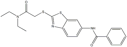 N-(2-{[2-(diethylamino)-2-oxoethyl]sulfanyl}-1,3-benzothiazol-6-yl)benzamide Struktur