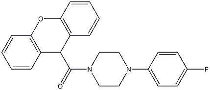 1-(4-fluorophenyl)-4-(9H-xanthen-9-ylcarbonyl)piperazine 结构式