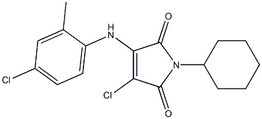 3-chloro-4-(4-chloro-2-methylanilino)-1-cyclohexyl-1H-pyrrole-2,5-dione