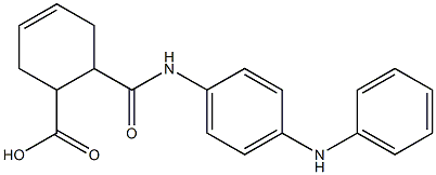 6-[(4-anilinoanilino)carbonyl]-3-cyclohexene-1-carboxylic acid Struktur