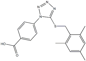 4-{5-[(mesitylmethyl)sulfanyl]-1H-tetraazol-1-yl}benzoic acid