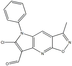6-chloro-3-methyl-5-phenyl-5H-isoxazolo[5,4-b]pyrrolo[2,3-e]pyridine-7-carbaldehyde