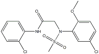 2-[5-chloro-2-methoxy(methylsulfonyl)anilino]-N-(2-chlorophenyl)acetamide
