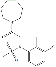 N-[2-(1-azepanyl)-2-oxoethyl]-N-(3-chloro-2-methylphenyl)methanesulfonamide|