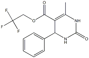 2,2,2-trifluoroethyl 6-methyl-2-oxo-4-phenyl-1,2,3,4-tetrahydro-5-pyrimidinecarboxylate,,结构式