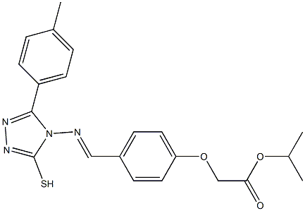 isopropyl [4-({[3-(4-methylphenyl)-5-sulfanyl-4H-1,2,4-triazol-4-yl]imino}methyl)phenoxy]acetate Structure