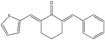 2-benzylidene-6-(2-thienylmethylene)cyclohexanone,,结构式