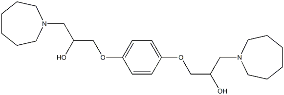 1-(1-azepanyl)-3-{4-[3-(1-azepanyl)-2-hydroxypropoxy]phenoxy}-2-propanol,,结构式