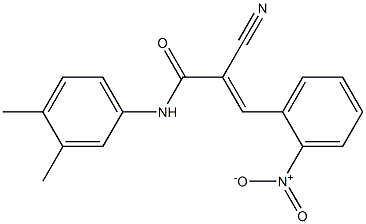 2-cyano-N-(3,4-dimethylphenyl)-3-{2-nitrophenyl}acrylamide