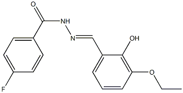 N'-(3-ethoxy-2-hydroxybenzylidene)-4-fluorobenzohydrazide Struktur