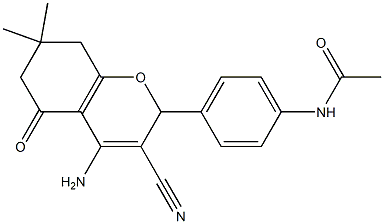 N-[4-(4-amino-3-cyano-7,7-dimethyl-5-oxo-5,6,7,8-tetrahydro-2H-chromen-2-yl)phenyl]acetamide