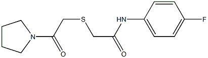 N-(4-fluorophenyl)-2-{[2-oxo-2-(1-pyrrolidinyl)ethyl]sulfanyl}acetamide