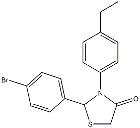 2-(4-bromophenyl)-3-(4-ethylphenyl)-1,3-thiazolidin-4-one