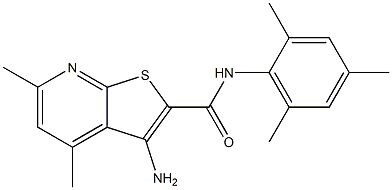 3-amino-N-mesityl-4,6-dimethylthieno[2,3-b]pyridine-2-carboxamide Structure