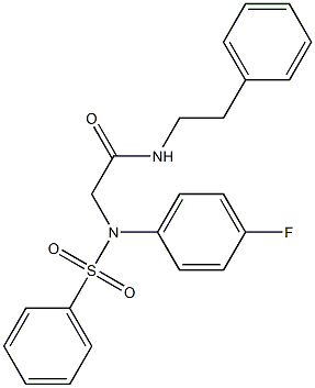 2-[(4-fluorophenyl)(phenylsulfonyl)amino]-N-(2-phenylethyl)acetamide Structure